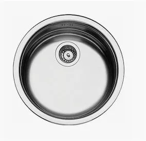 Νεροχύτης Κουζίνας Foster Rondo Ένθετος Inox Σατινέ 44x44cm Ασημί