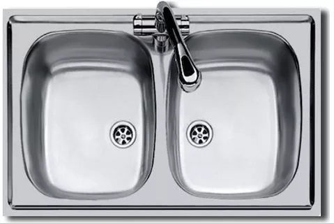 Νεροχύτης Κουζίνας Foster 1000 Ένθετος Inox Σατινέ 79x50cm Ασημί