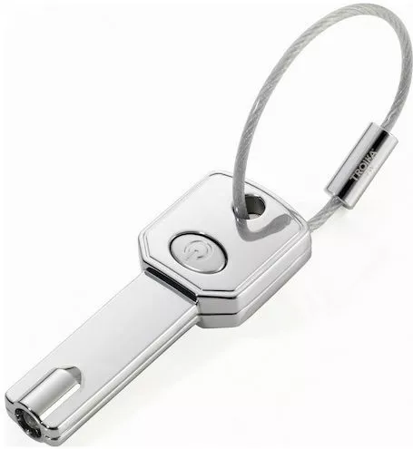 Μπρελόκ Troika Light Key με LED Μεταλλικό 0.7x2.2x6cm Ασημί