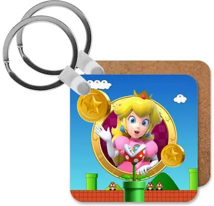Μπρελόκ Koupakoupa από Ξύλο Princess Peach Toadstool Μπλε