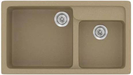 Νεροχύτης Κουζίνας Sanitec Classic Ένθετος από Συνθετικό Γρανίτη Μ90x51cm Metallic Cream