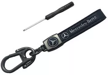 Μπρελόκ για Κλειδιά Αυτοκινήτου με Κλιπ “Mercedes-Benz” Δερματίνη Μαύρο