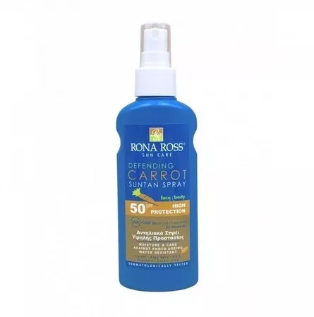 Αντηλιακή Λοσιόν Προσώπου Rona Ross Defending Carrot & Σώματος SPF50 σε Spray 150ml