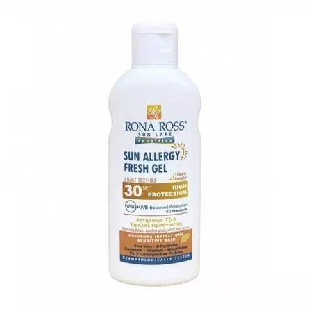 Αντηλιακό Gel Προσώπου Rona Ross Sun Allergy & Σώματος SPF30 150ml