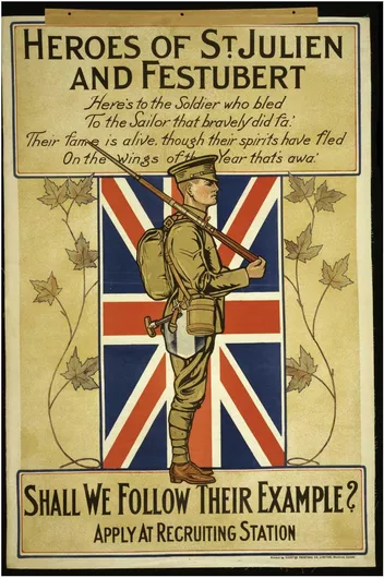 Πίνακας Heroes of St. Julien and Festubert ... shall we follow their example? 100x150cm