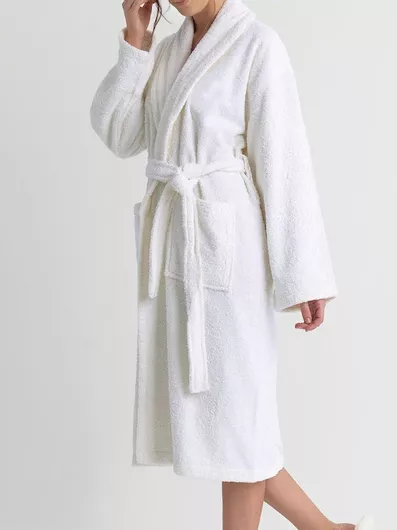 Μπουρνούζι Palamaiki με Γιακά M Unisex Λευκό