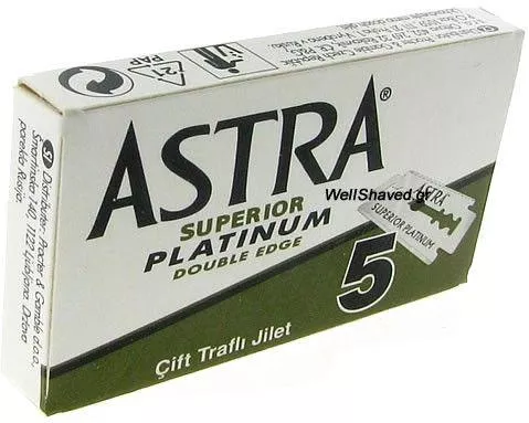 Astra Superior Platinum Double Edge Ανταλλακτικές Λεπίδες για Ευαίσθητες Επιδερμίδες 5τμχ