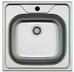 Νεροχύτης Excel Dimitra 716CMAS14 Ένθετος Inox Σατινέ 50x50cm Ασημί