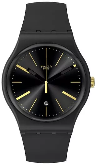 Γυναικείο Ρολόι Swatch SO29B403 Αναλογικό από Καουτσούκ Κίτρινο