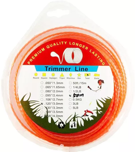 Μεσινέζα AMD138-006 Στρογγυλή Στριφτή 50m x 2.4mm