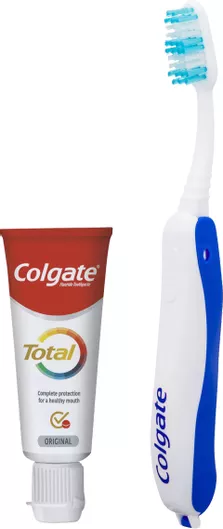 Colgate Travel Size Kit Μπλε Σετ 2τμχ