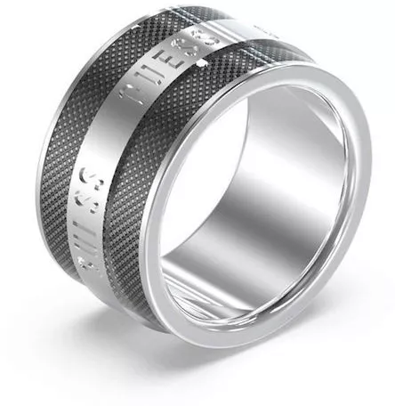 Ανδρικό Δαχτυλίδι Guess Steel Legacy Ατσάλι Ασημί/Μαύρο