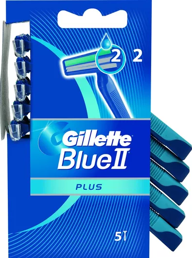 Gillette Blue II Plus Ξυραφάκια μιας Χρήσης με 2 Λεπίδες & Λιπαντική Ταινία 5τμχ