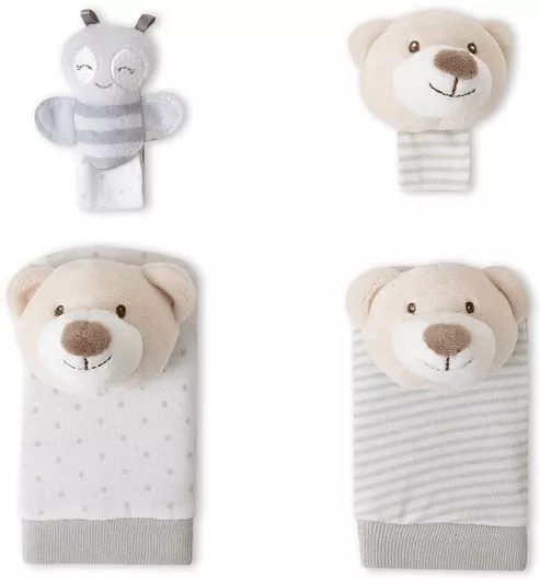 Κουδουνίστρα Interbaby Bear Καλτσάκια & Περικάρπια Σετ 4τμχ