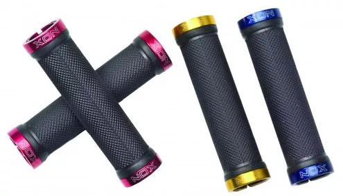 Χειρολαβές Ποδηλάτου XON με Κλείδωμα 130mm Σετ 2τμχ Χρυσό/Μαύρο