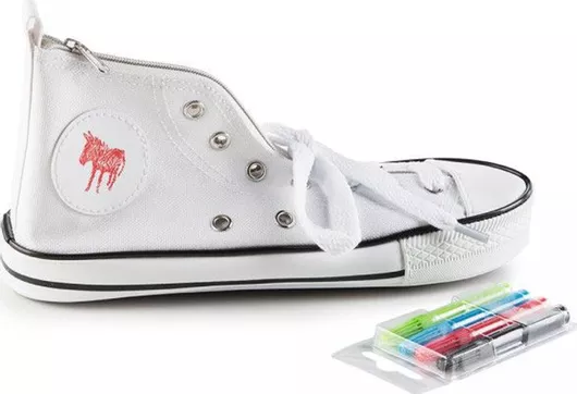 Donkey Doodle Sneaker Κασετίνα με 1 Θήκη Λευκό
