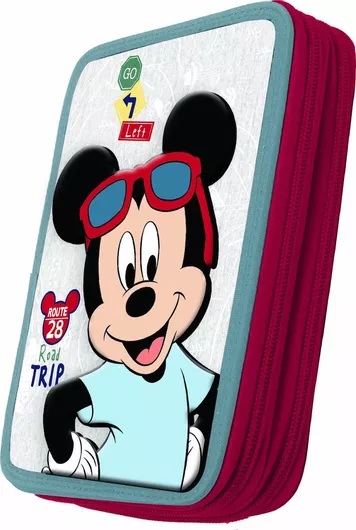 Gim Mickey Roadtrip Κασετίνα Γεμάτη με 2 Θήκες Πολύχρωμη