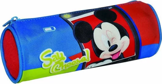 Gim Mickey Say Cheese Κασετίνα Βαρελάκι με 1 Θήκη Πολύχρωμη