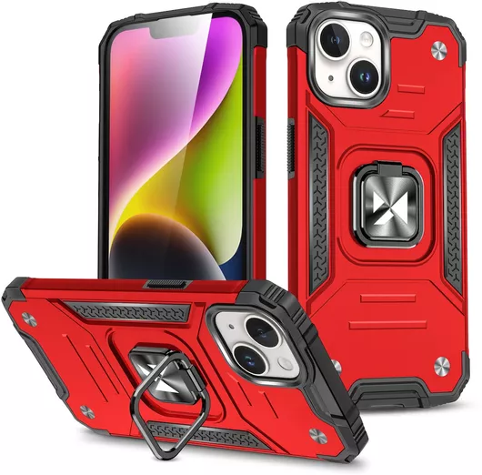 Θήκη Κινητού Wozinsky Armor Back Cover για iPhone 15 Plus με Ring Holder Κόκκινο