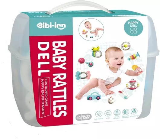 Κουδουνίστρα Fehn Natur Baby Rattles Dell για 3+ Μηνών