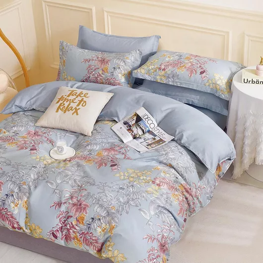 Σεντόνι Beauty Home Annette Art 12136 Υπέρδιπλο Σετ 4τμχ 260x230cm Σιέλ