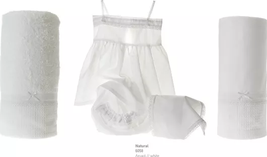 Λαδόπανο My Little Kiss Natural για Κορίτσι Σετ 6τμχ Λευκό