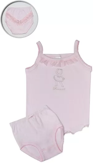Λαδόπανο Pretty Baby για Κορίτσι Σετ 2τμχ Ροζ