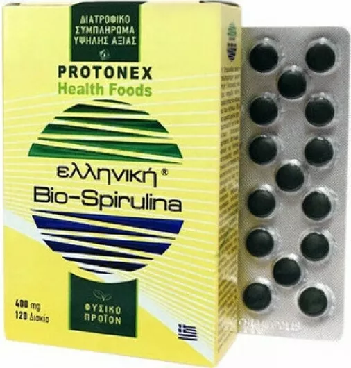 Protonex Hellenic Bio-spirulina 120 Ταμπλέτες