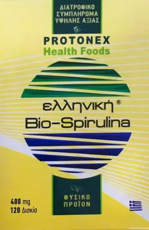 Protonex Hellenic Bio-spirulina 120 Ταμπλέτες