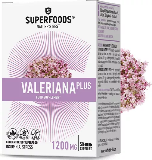 Superfoods Valeriana Plus 1200mg 50 Κάψουλες
