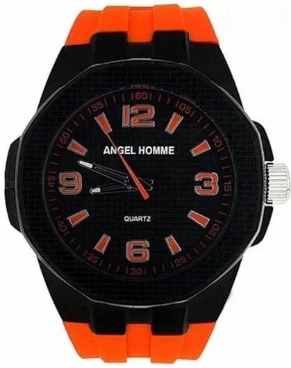 Ανδρικό Ρολόι Angel Homme New York με Λουράκι από Καουτσούκ Κόκκινο