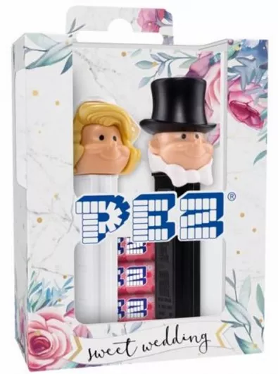 Καραμέλες Pez Dispenser Wedding Bride Blond&Groom Gift Set