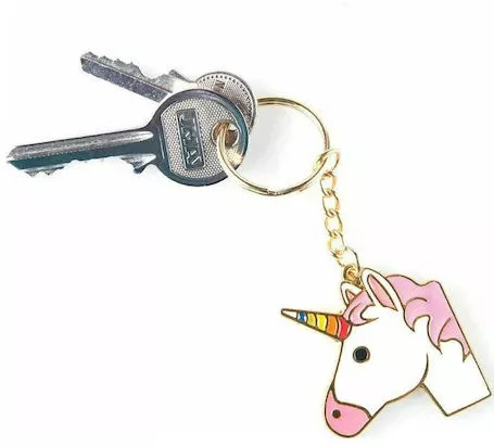 Μπρελόκ DOIY Unicorn Emoticon Μεταλλικό Πολύχρωμο