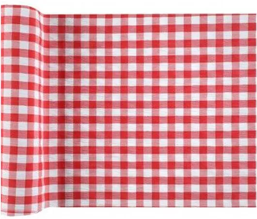 Τραπεζομάντηλο Ράνερ Santex Καρό 26x300cm 1τμχ Κόκκινο