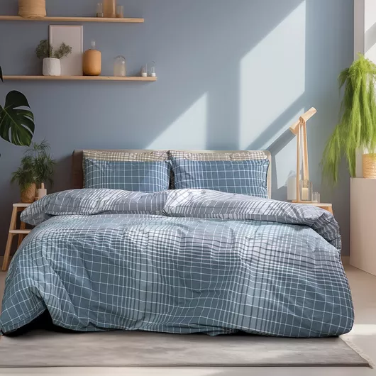Σεντόνι Beauty Home Aride Art 76670 Υπέρδιπλο με Λάστιχο Σετ 4τμχ 200x165+30cm Πετρόλ