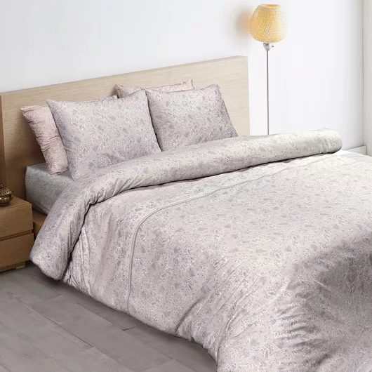 Σεντόνι Beauty Home Cayman Art 76598 Υπέρδιπλο με Λάστιχο Σετ 4τμχ 200x165+30cm Μπεζ