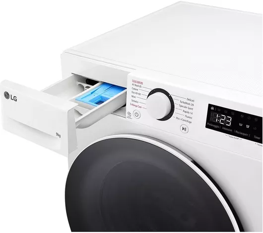 LG Πλυντήριο Ρούχων 9kg με Τεχνολογία Ατμού 1400 Στροφών TurboWash F4R5009TSWW