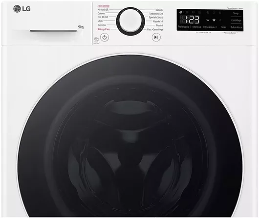 LG Πλυντήριο Ρούχων 9kg με Τεχνολογία Ατμού 1400 Στροφών TurboWash F4R5009TSWW