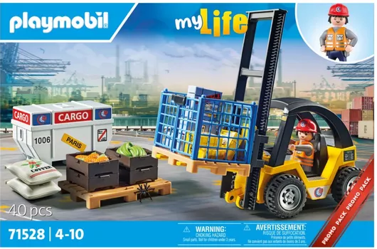 Playmobil Περονοφόρο Ανυψωτικό Όχημα με Φορτία για 4-10 Ετών #71528