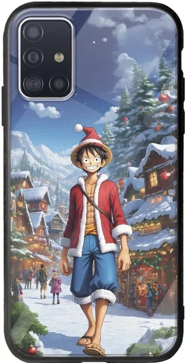 Θήκη Κινητού Back Cover για Samsung Galaxy A51 TPU Xmas Anime Monkey D. Luffy
