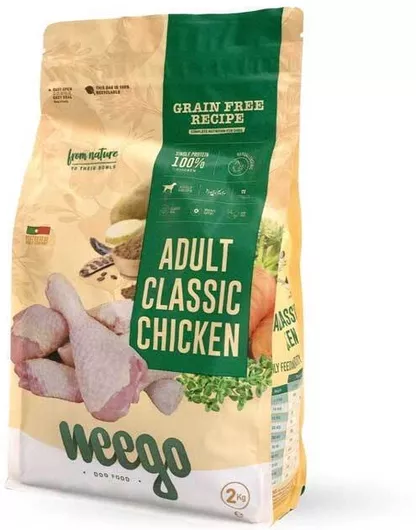 Ξηρά Τροφή Weego Adult Classic Chicken 2kg για Ενήλικους Σκύλους με Κοτόπουλο