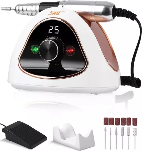 Τροχός Νυχιών Sml M15 65W Ρεύματος 45000rpm με Πεντάλ Μοβ