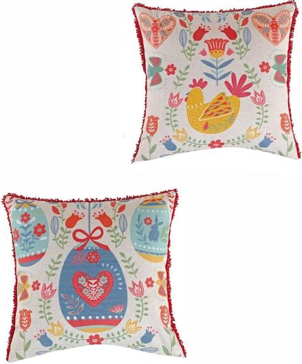 Πασχαλινή Μαξιλαροθήκη Διακόσμησης Kentia Easter 23-01 50x50cm