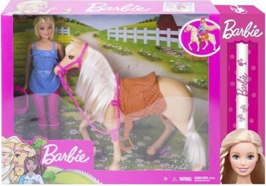 Παιχνιδολαμπάδα Mattel FXH13 Barbie & Άλογο για 3+ Ετών