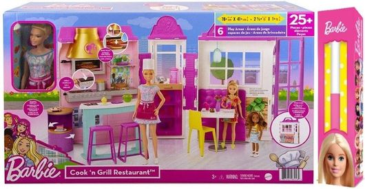 Παιχνιδολαμπάδα Mattel HBB91 Barbie Εστιατόριο για 3+ Ετών