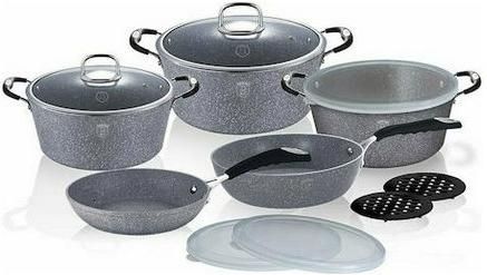 Σετ Μαγειρικά Σκεύη Berlinger Haus Stone Touch Line από Αλουμίνιο με Αντικολλητική Επίστρωση BH-6176 13τμχ