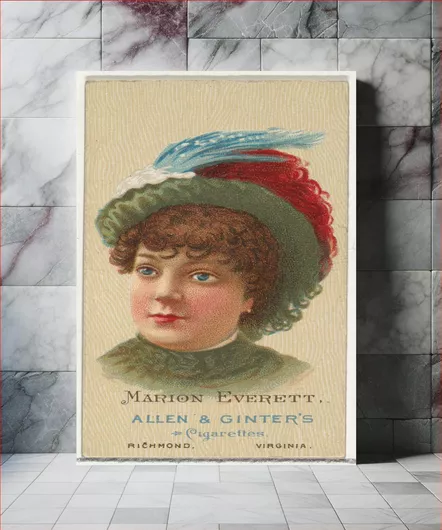 Πίνακας Marion Everett, from World's Beauties, Series 2 (N27) for Allen & Ginter Cigarettes 115x170cm