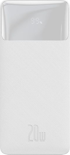 Power Bank Baseus Bipow Digital Display 20000mAh 15W με 2 Θύρες USB-A & Θύρα USB-C Λευκό