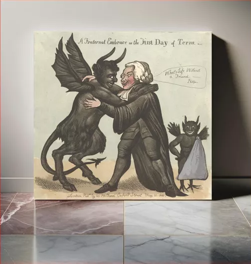 Πίνακας A Fraternal Embrace, Or - The First Day of Term 60x60cm