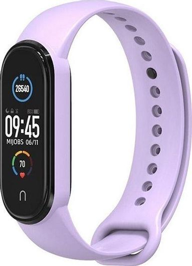 Λουράκι Wearable Tech-Protect Icon Band Σιλικόνης για Mi Smart Band 5 / για Mi Smart Band 6 Μοβ